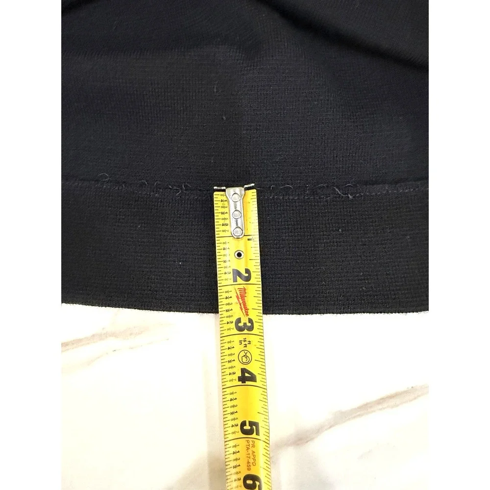 Vintage Palio Wool Skirt Black Knit  Knee Length Zipper Classic Made in Italy M